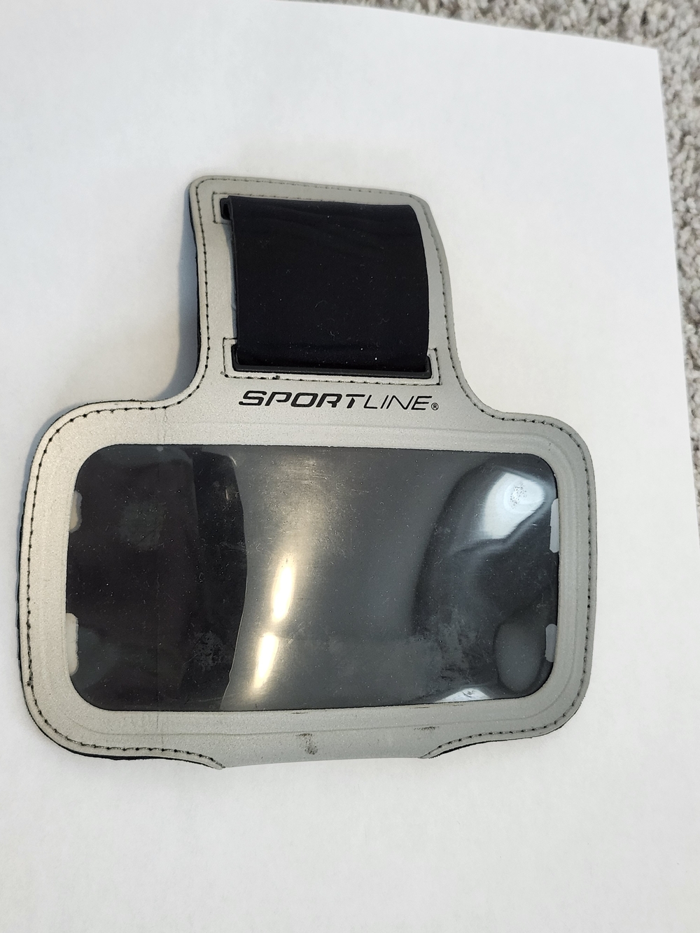 6 Inch 3.5 Inch Wide Fitness Phone Armband Silver Adjustable Workout Accessories